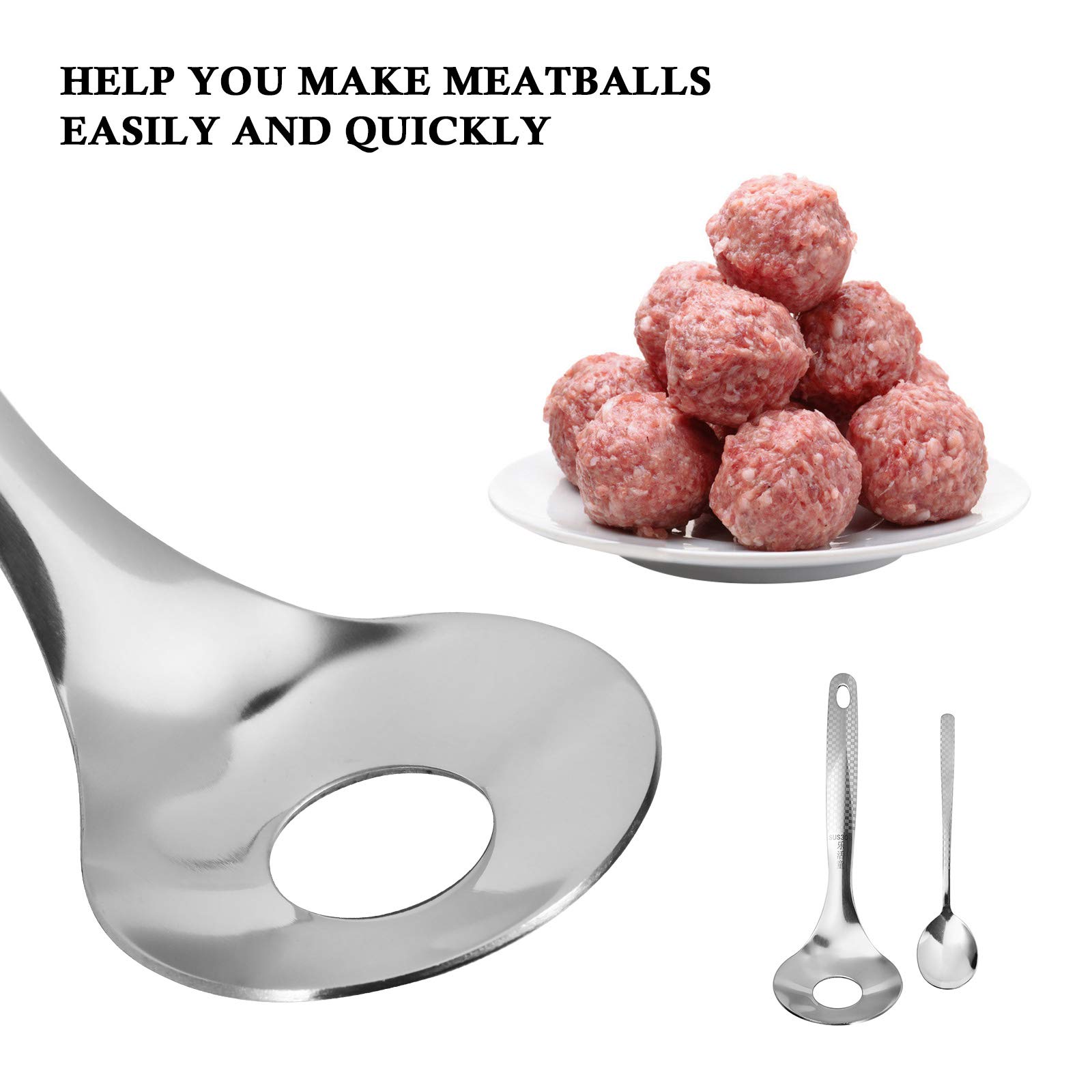2-Pack Non-Stick Meatball Maker & Melon Baller - Kitchen Gadget for Perfect Meatballs & Fruit Scooping - Ideal for Baking, Cooking, and Food Prep at Home