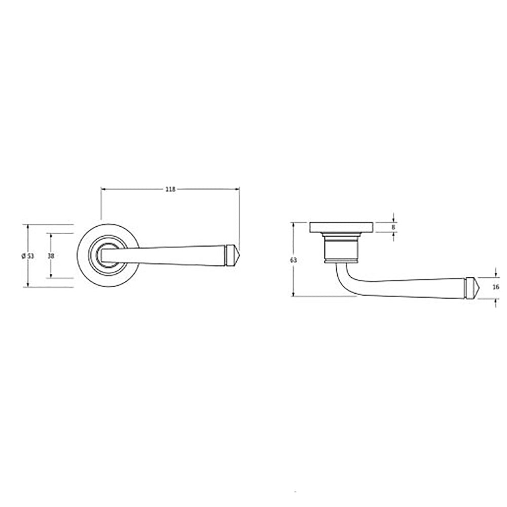 Stainless Steel Satin Avon Lever Door Handles with Concealed Rose - Modern & Durable for Home, Office & Commercial Spaces