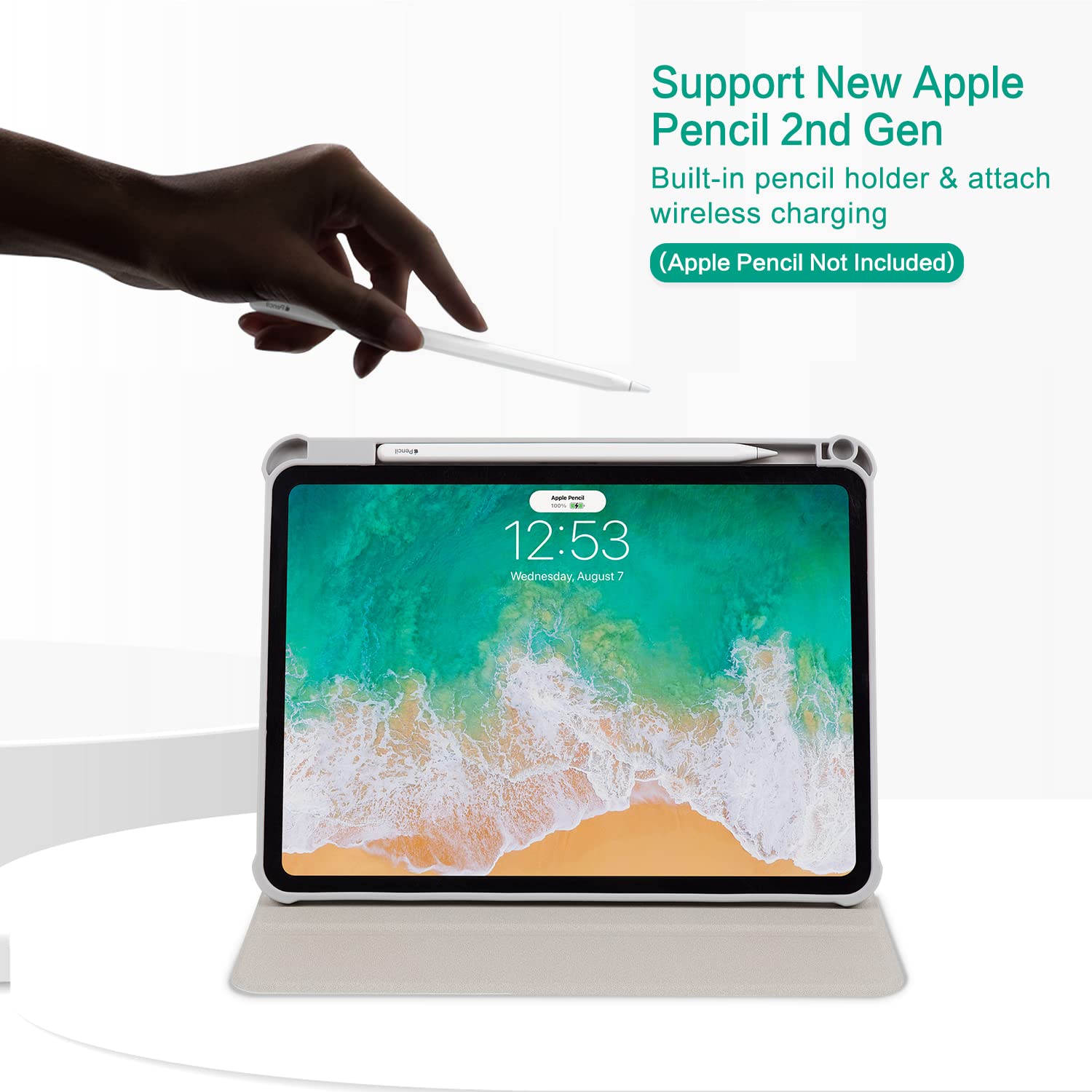 Rotating iPad Air 11 inch Case (M3/M2) 2025/2024 - 360° Multi-Angle Adjustable Stand with Pencil Holder for iPad Air 5th/4th Gen 2022/2020 & iPad Pro 11-inch - Floral Design - Perfect for Work, Study, and Entertainment