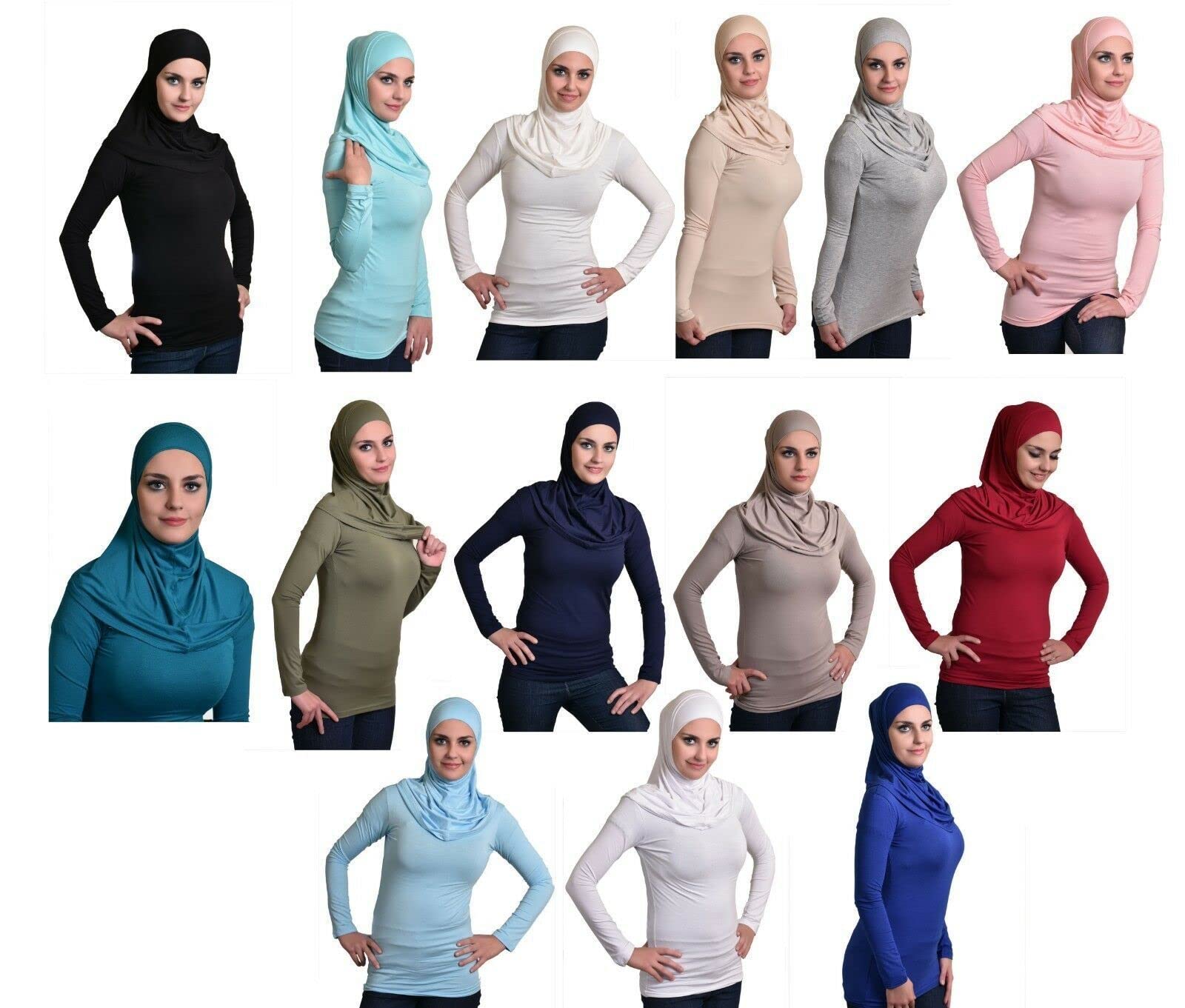 Solid Color Long Sleeve Undershirt for Men & Women - Breathable Round Neck T-Shirt, Muslim Modesty Layer (Black) - Perfect for Layering, Work, and Daily Wear