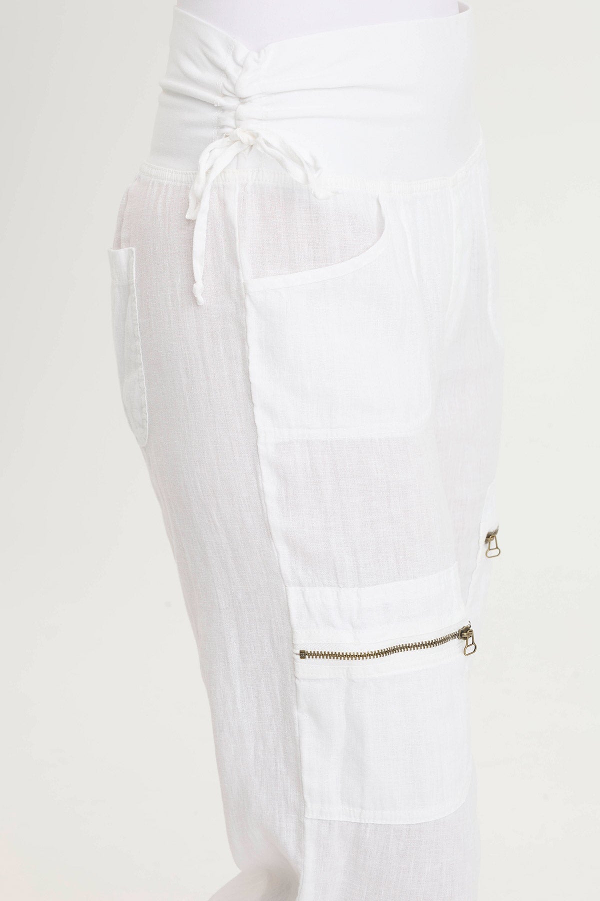 Amica High Waist Linen Cargo Pants for Women - Comfortable & Stylish Casual Trousers for Summer, Travel, and Outdoor Activities
