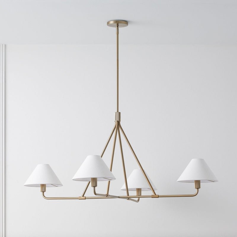 Stylish Axis Chandelier - Modern Crystal Ceiling Light Fixture for Dining Room, Bedroom & Living Room Decor
