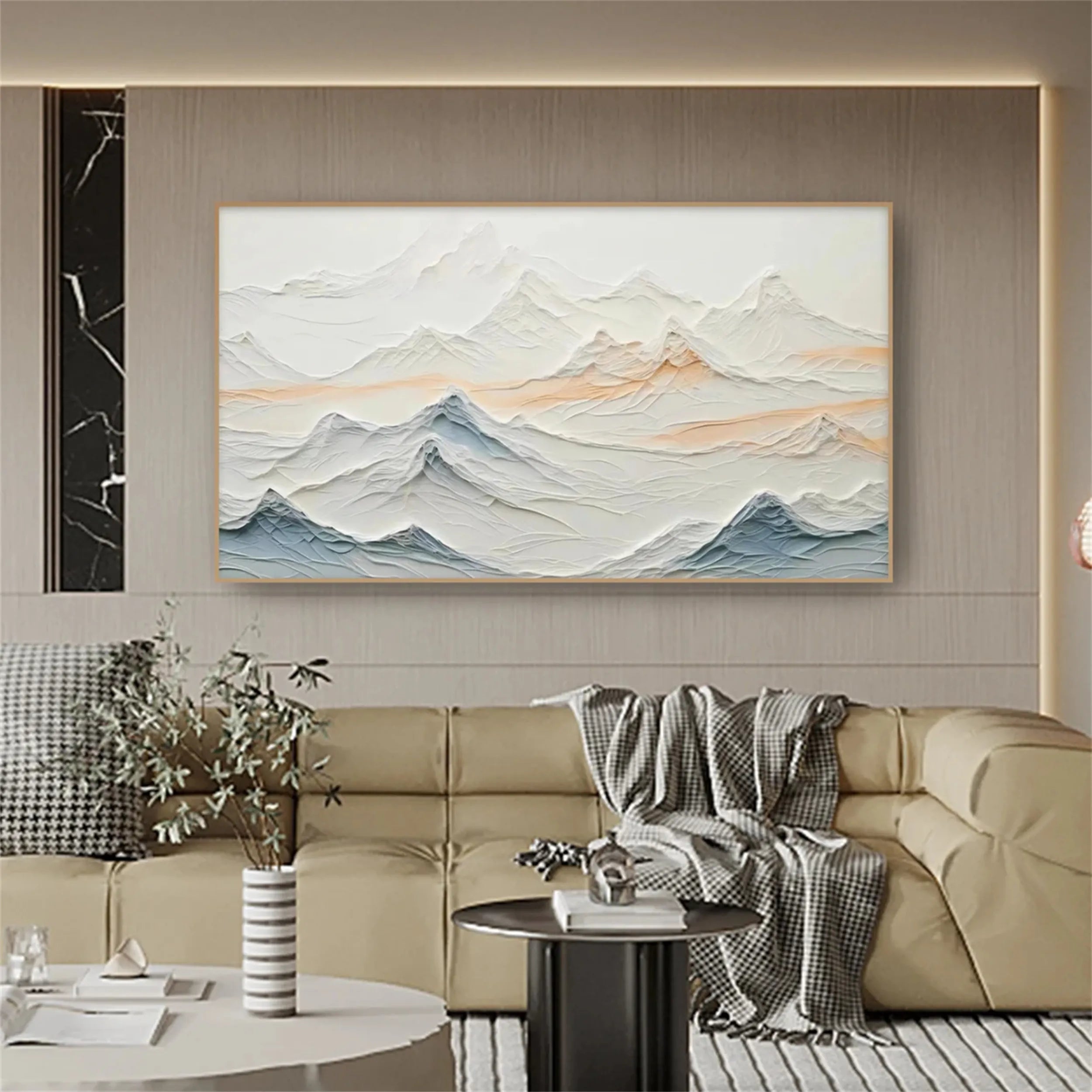Minimalist Textured Plaster Art Painting - Modern Abstract Wall Decor for Living Room, Bedroom & Office | #MM244