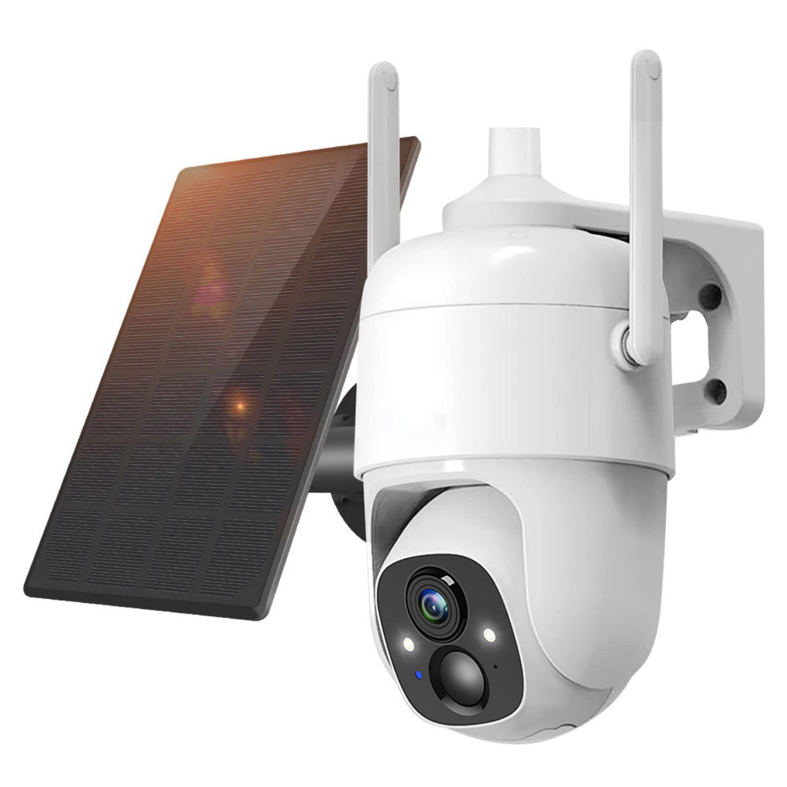 3MP WiFi Outdoor Security Camera with Solar Panel, AI Recognition, Color Night Vision & 2-Way Audio - 9000mAh Battery for 24/7 Home & Business Surveillance - Perfect for Front Door, Backyard, Garage & Office Security Monitoring