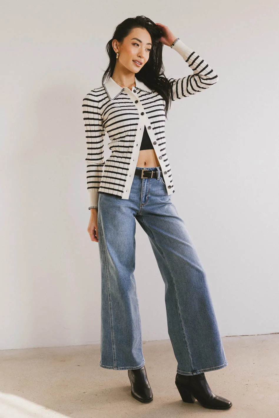 Kate Women's Wide Leg Jeans - Medium Wash Denim Pants for Casual Wear & Everyday Comfort | Trendy High Waist Trousers for Spring & Summer Outfits
