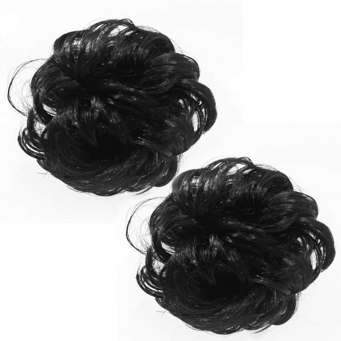 Funky Clutcher Hair Extension Set (2-Pack) - Black Hair Accessories for Women & Girls - Party & Daily Wear
