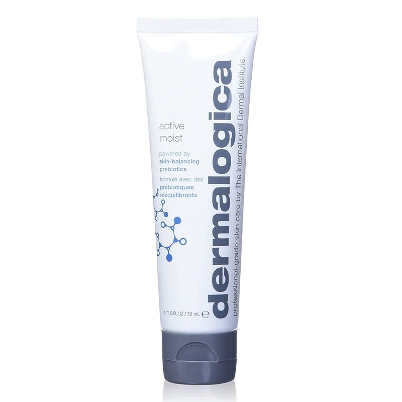 Dermalogica Active Moist Oil-Free Moisturizer with Prebiotics 50ml - Hydrating Face Cream for Dry & Sensitive Skin - Perfect for Daily Skincare Routine & Post-Workout Hydration