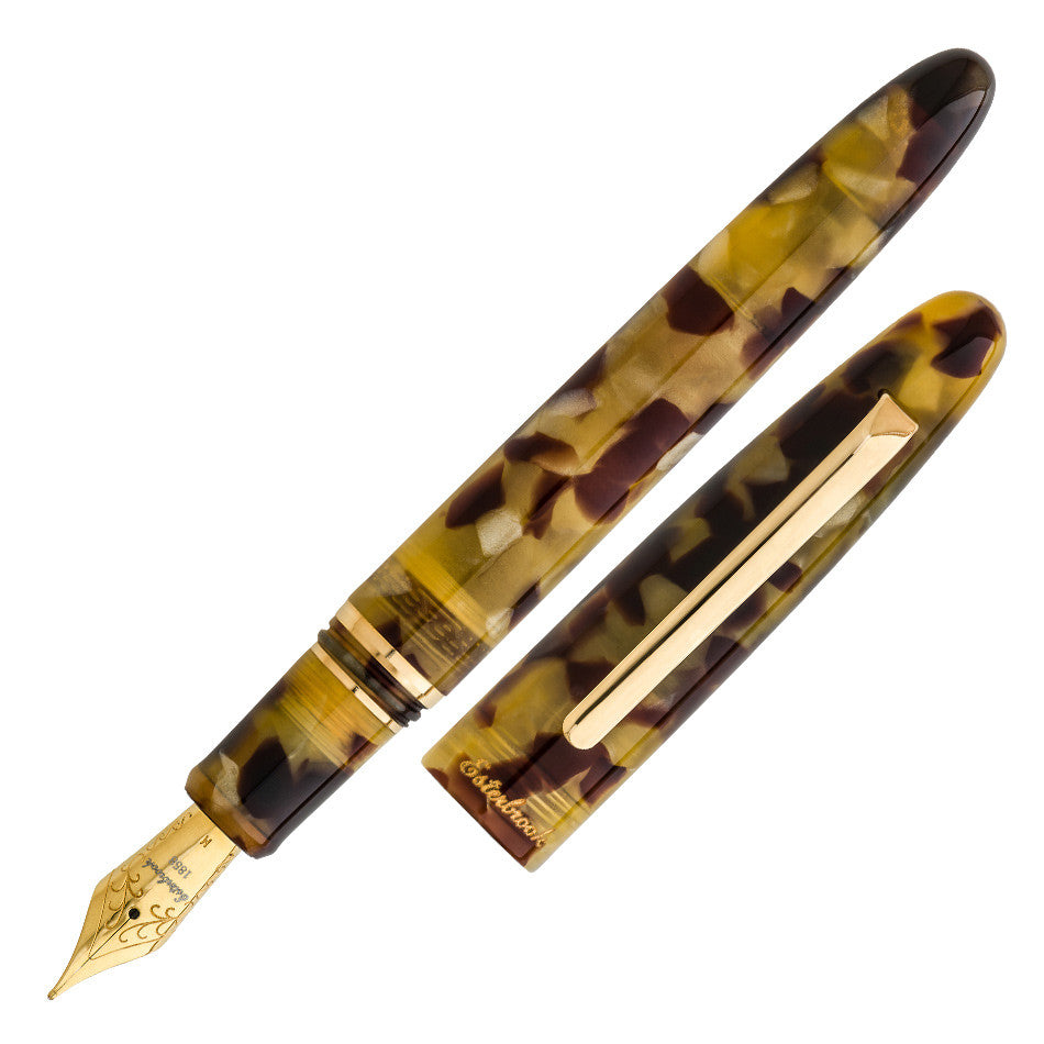 Esterbrook Estie Fountain Pen - Premium Tortoise Shell Design with Gold Trim - Perfect for Writing, Journaling, and Gift Giving
