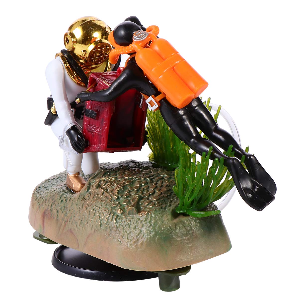 Retro Resin Aquarium Decorations - Fish Tank Stand & Air Ornament for Desktop, Home & Office - Perfect for Aquascaping & Fish Tank Landscaping