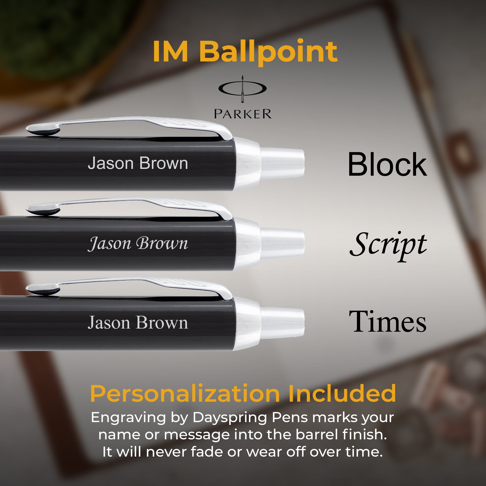 Parker IM Black Chrome Retractable Ballpoint Pen - Premium Writing Instrument for Business, Office & Gifts - Smooth Writing Experience for Professionals & Students