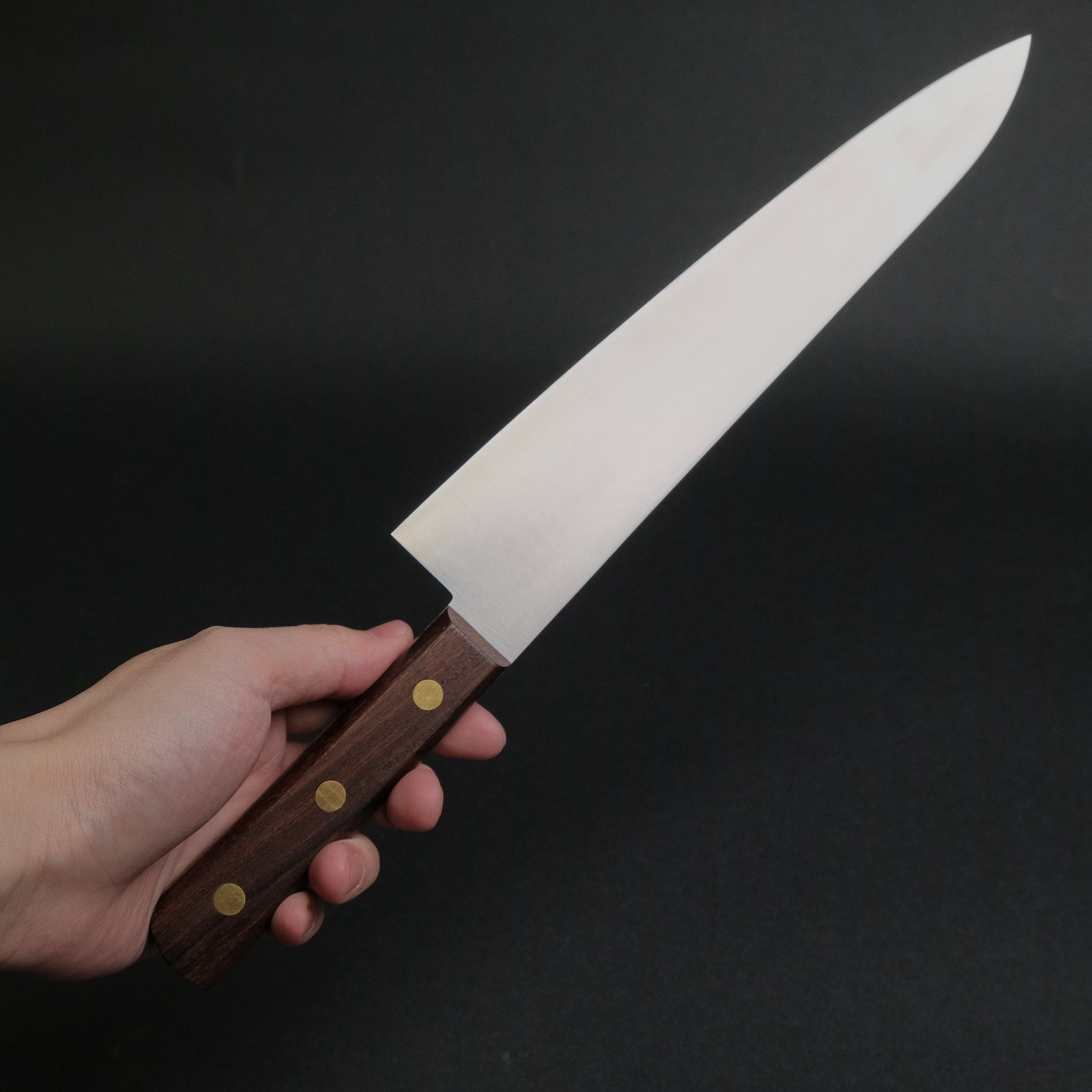 Premium Kanehide Bessaku Hirakiri Gyuto 240mm Japanese Chef Knife with Rosewood Handle - Perfect for Sushi, Meat Cutting & Professional Kitchen Use