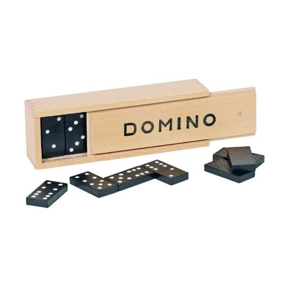 Premium 28-Piece Wooden Domino Set in Classic Box - Perfect for Family Game Nights, Parties, and Travel Entertainment