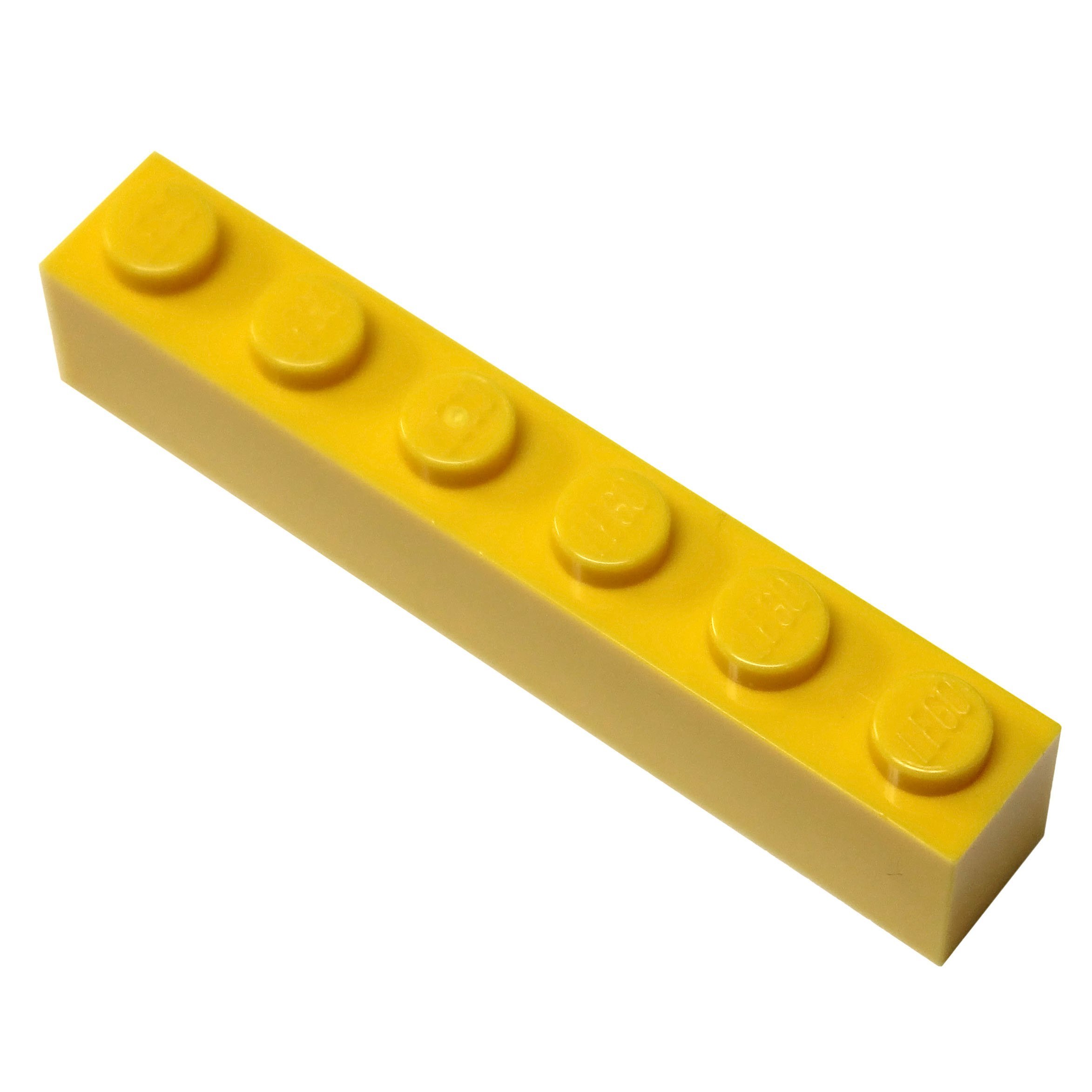 LEGO 1x6 Bright Yellow Brick (20 Pieces) - Bulk Building Blocks for LEGO Creations, DIY Projects, and Kids Educational Toys