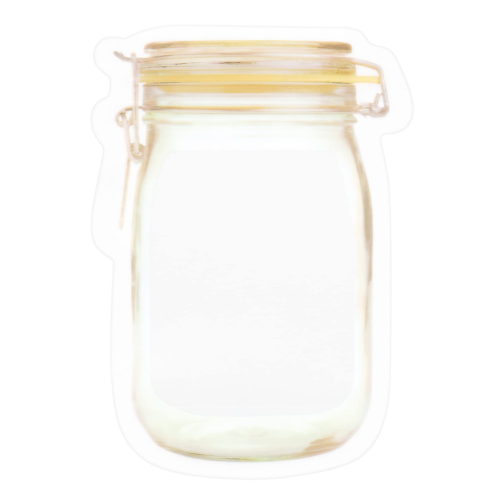 100 Pack Reusable Mason Jar Zipper Bags - Airtight Food Storage Bags for Snacks, Candy, Nuts & Cookies | BPA-Free Kitchen Organizer | Perfect for Meal Prep, Picnics & Pantry Organization