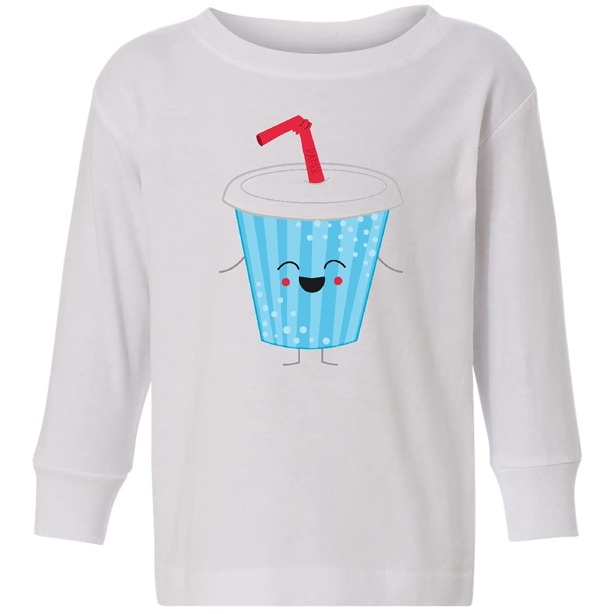 Inktastic Cute Kawaii Soda Pop Toddler Long Sleeve T-Shirt - Adorable Graphic Tee for Boys & Girls - Soft Cotton Kids Shirt for School, Playdates & Casual Wear