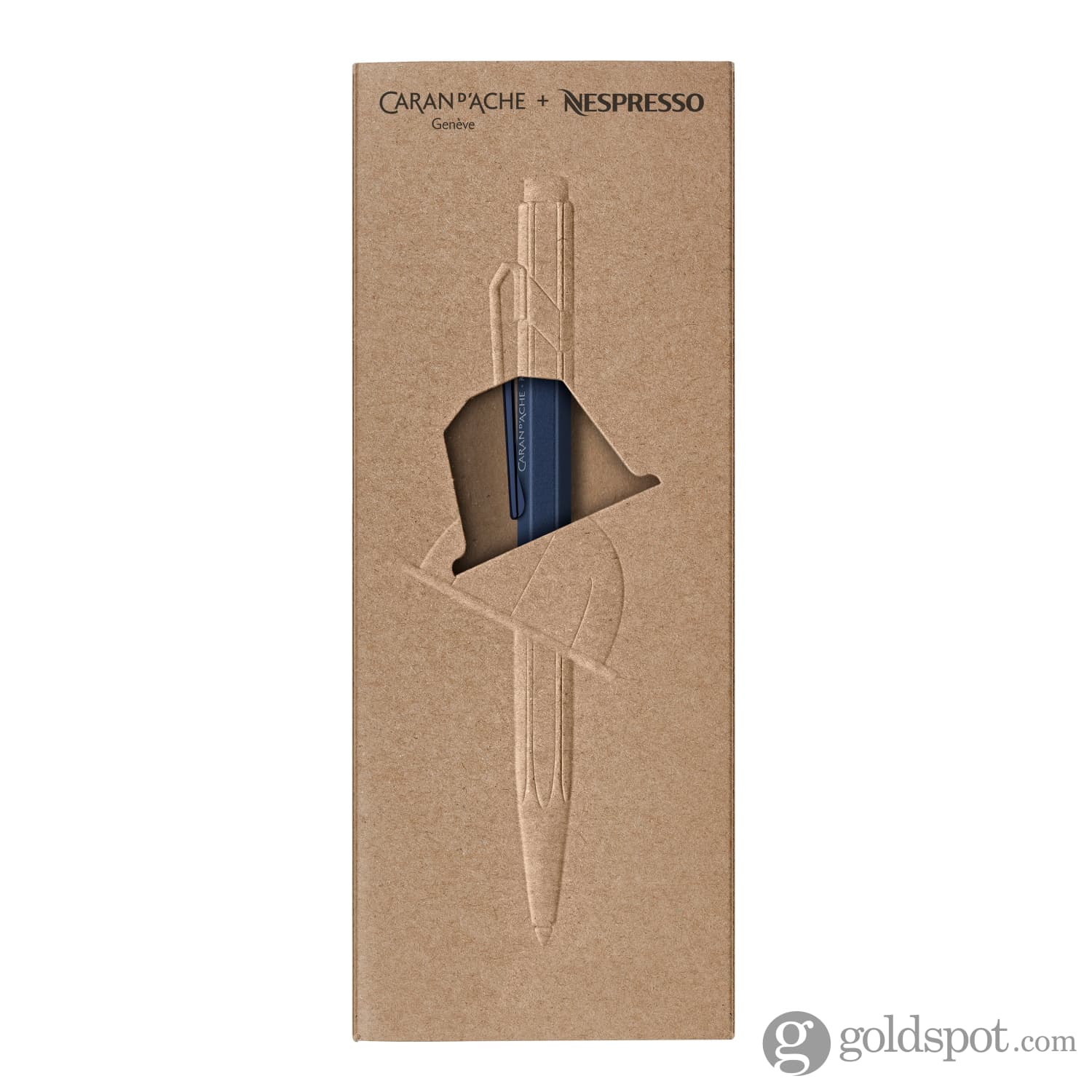 Caran d'Ache 849 Nespresso Ballpoint Pen - Premium Metallic Blue Ink Pen for Writing & Collecting - Perfect for Office, Gifts & Luxury Pen Enthusiasts