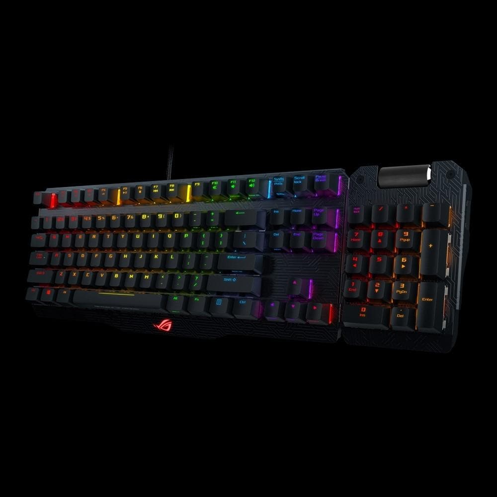 ASUS ROG Claymore MX Blue Mechanical Gaming Keyboard - Cherry MX Blue Switches, RGB Backlit, Detachable Numpad (2-Year Warranty) - Perfect for Esports, Gaming, and Office Work