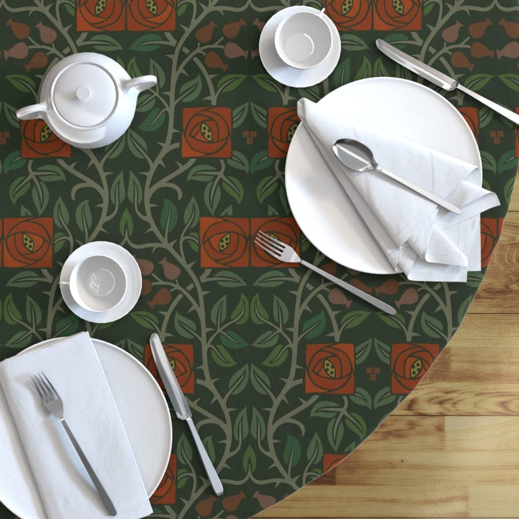 Custom Printed Cotton Sateen Tablecloth 70