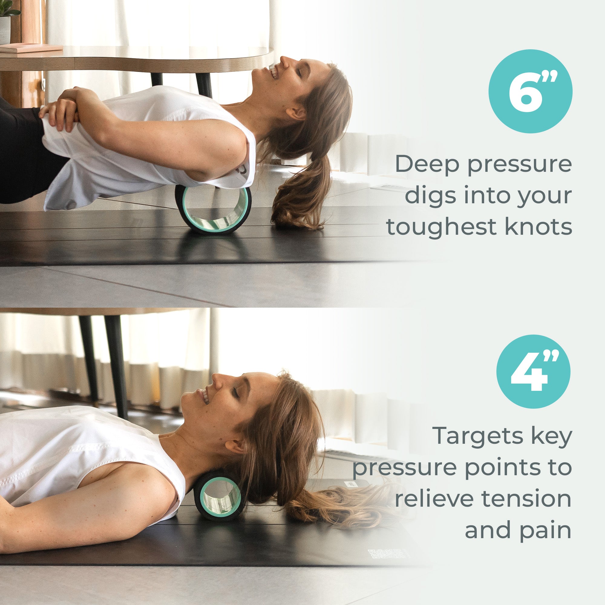 Chirp Wheel+ Deep Tissue Massager 2 Pack - Back Pain Relief & Muscle Relaxation for Home, Office & Travel Use