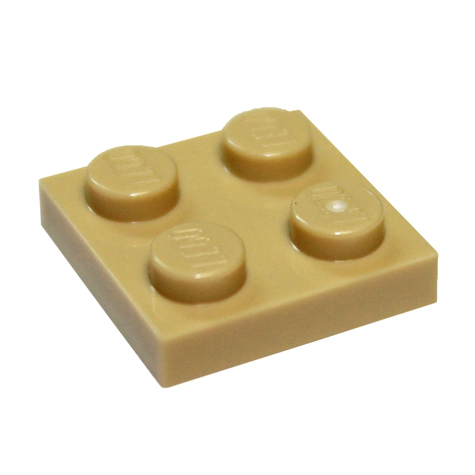 LEGO Tan (Brick Yellow) 2x2 Plates - Pack of 100 Pieces for Building & DIY Projects | Perfect for LEGO Creations, MOC Models & Educational Activities