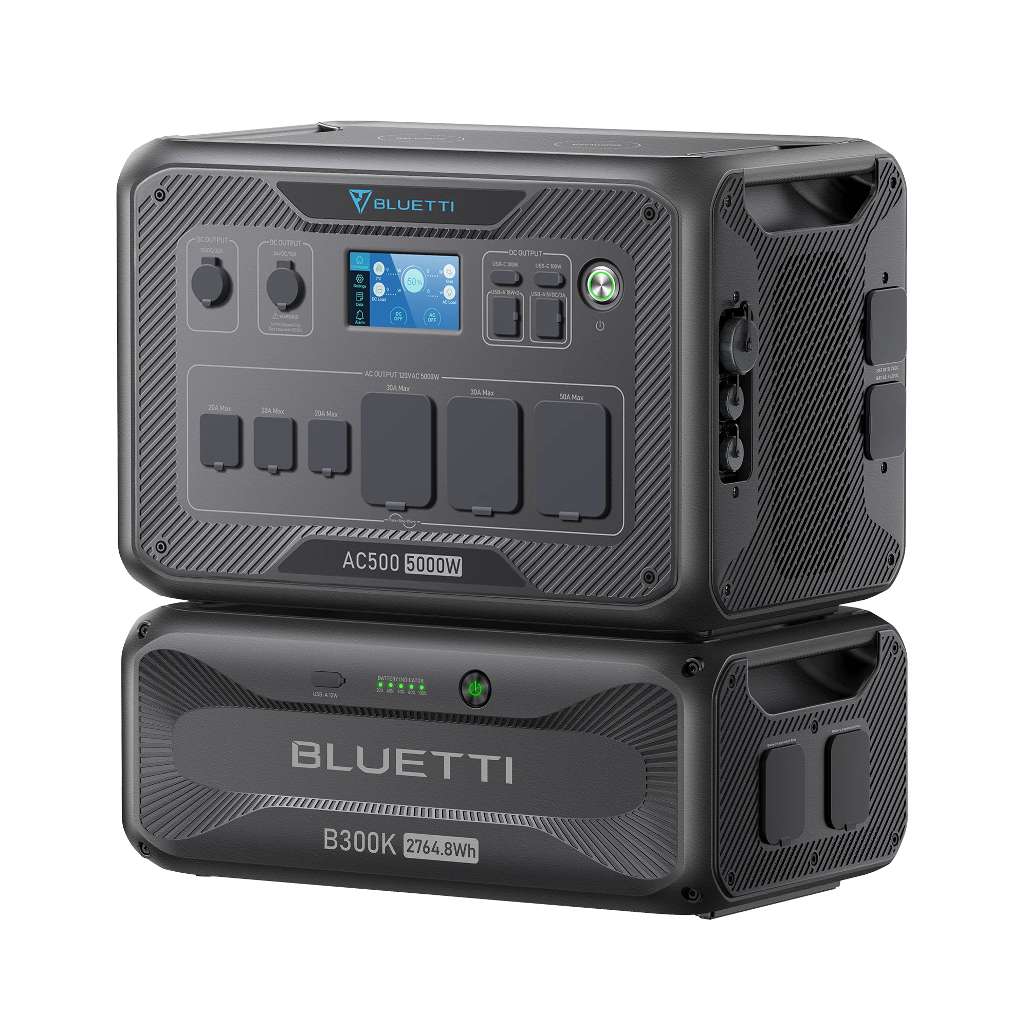 BLUETTI AC500 + B300K Solar Power Station | 5000W 3000Wh Home Battery Backup for Emergency Power, Off-Grid Living & Camping