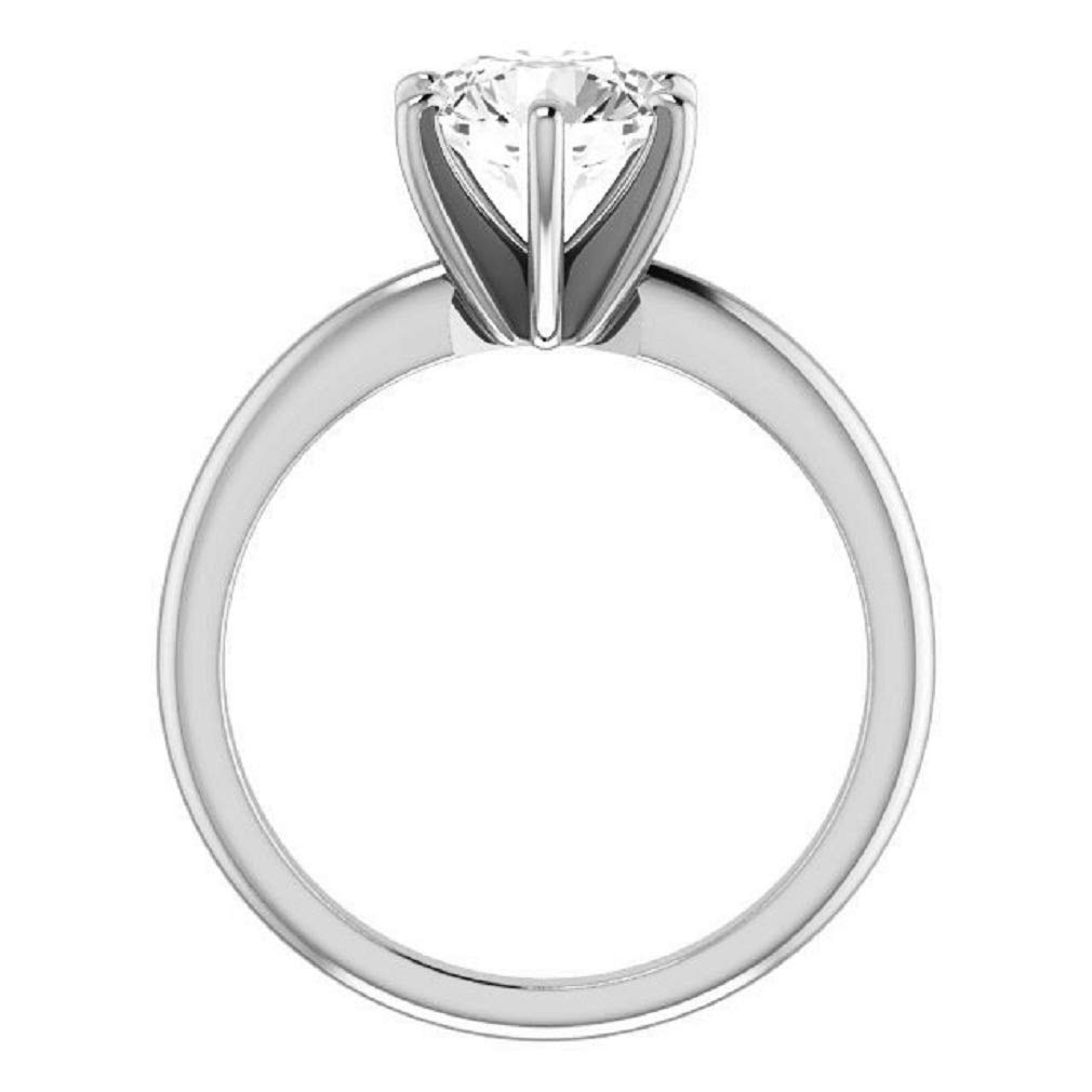 1.00CT Round Cut Moissanite Engagement & Wedding Ring Set - VVS1 Clarity, Colorless, 925 Sterling Silver Bridal Jewelry - Perfect Gift for Anniversaries, Proposals & Special Occasions