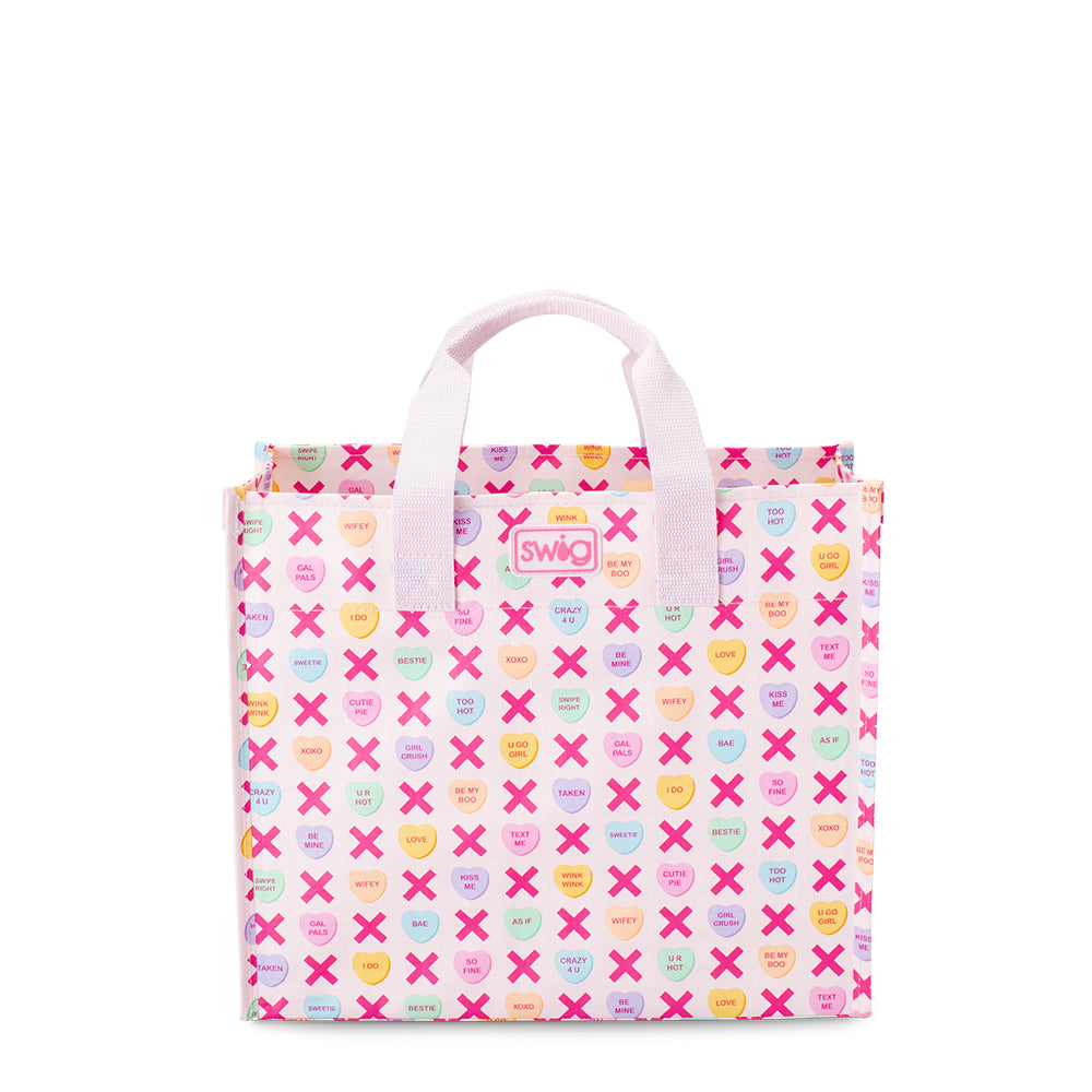 Be Mine Reusable Shopping Tote Bag - Medium Size Eco-Friendly Grocery Bag for Women | Perfect for Groceries, Beach Trips & Daily Errands