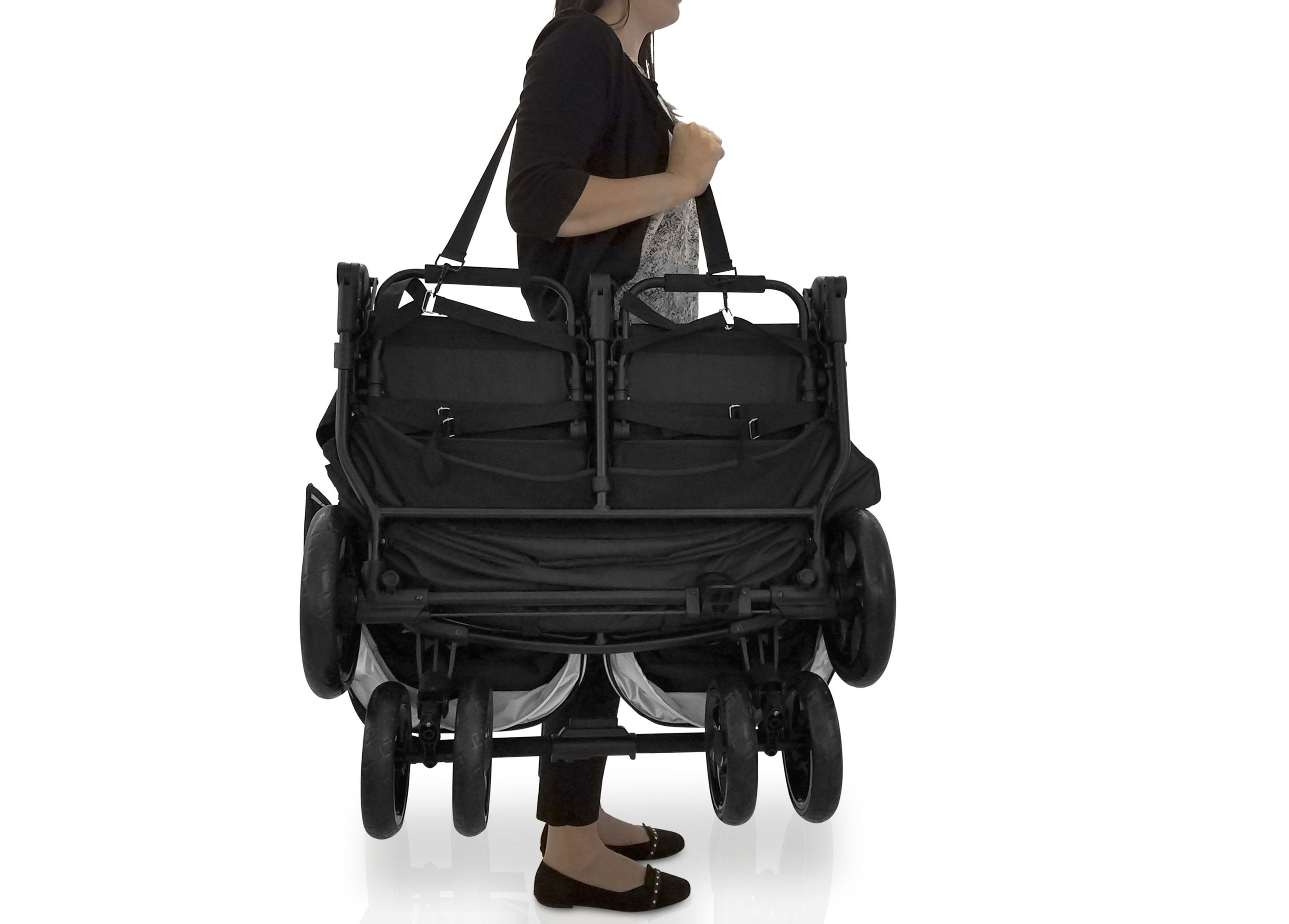 Jeep® Destination Side by Side Double Stroller - Lightweight & Compact for Twins or Siblings - Perfect for Shopping, Travel & Outdoor Adventures