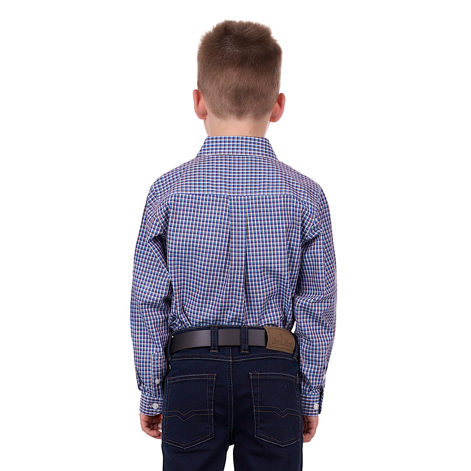 Hard Slog Kids' Bobby Half Placket Shirt - Navy/Tan - Stylish Casual Wear for Boys & Girls - Perfect for School, Playdates, and Family Outings