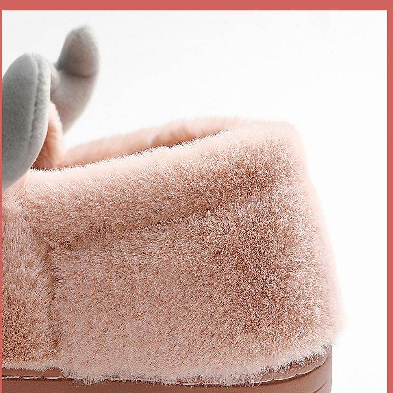 Spoodle: Cozy Elk Indoor Slippers for Women & Men - Warm Winter House Shoes for Home, Office & Relaxation