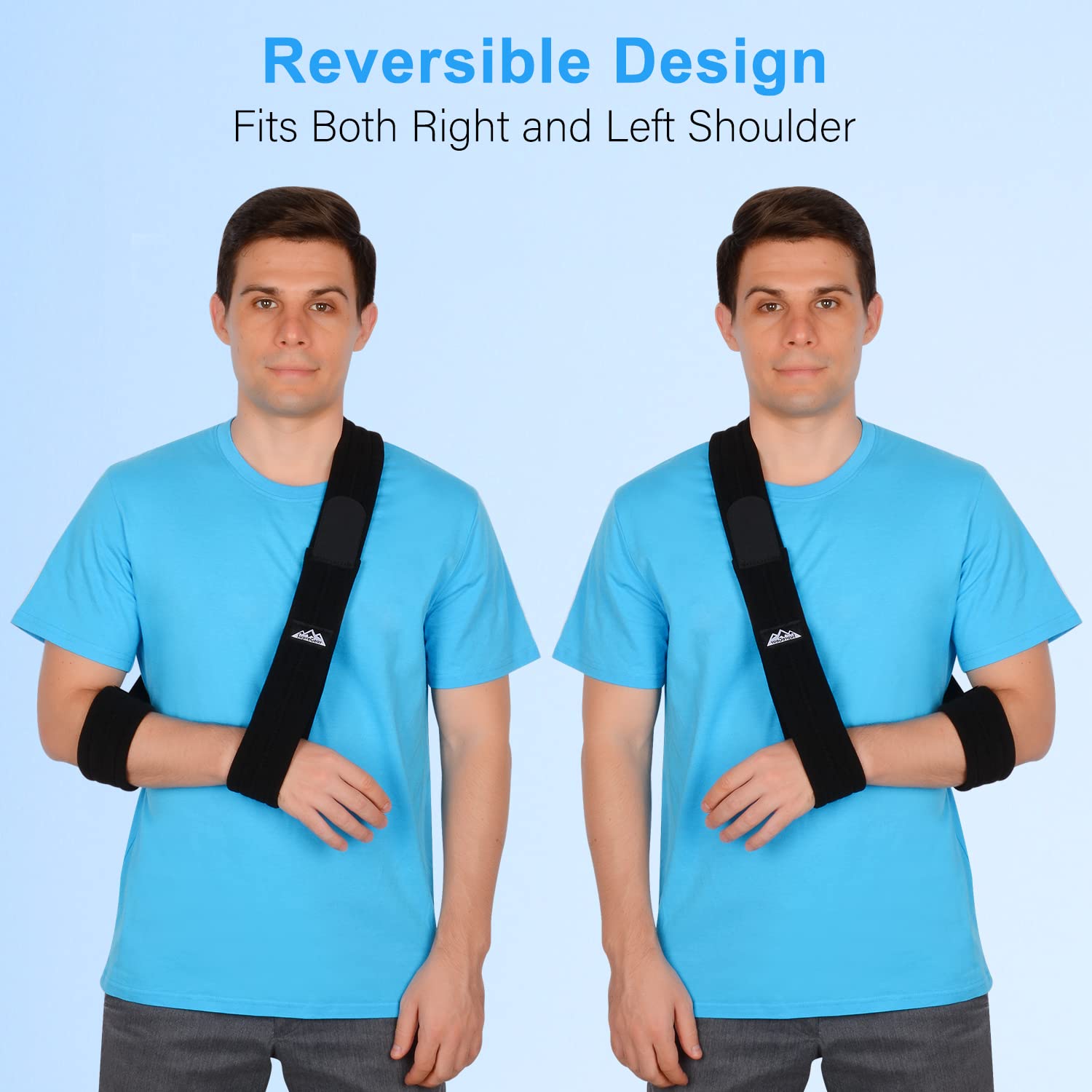 Supregear Adjustable Arm Sling - Lightweight Shoulder Support Brace for Rotator Cuff, Shoulder Injury & Broken/Fractured Bones - Left/Right Arm Immobilizer for Men & Women (Black, S) - Perfect for Post-Surgery Recovery, Sports Injuries & Daily Comfort