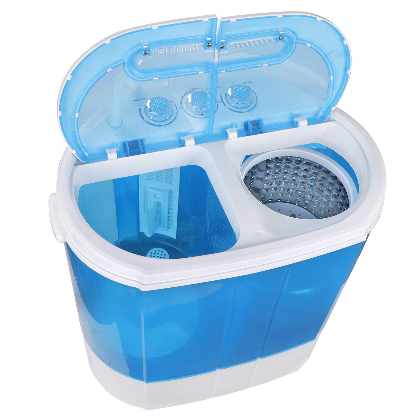 ZenStyle Portable Twin Tub Washing Machine - 9.9 LB Capacity Compact Top Load Washer & Spinner with 6.57 FT Inlet Hose - Perfect for Apartments, RVs, Camping & Small Spaces