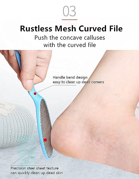 FAIRY FIRST Professional Pedicure Kit - Foot Scrubber, Callus Remover & Nail Repair Tools for Dead Skin Removal - Essential Foot Care Set for Smooth Heels & Soft Feet (Perfect for Home Spa, Salon Use & Travel)