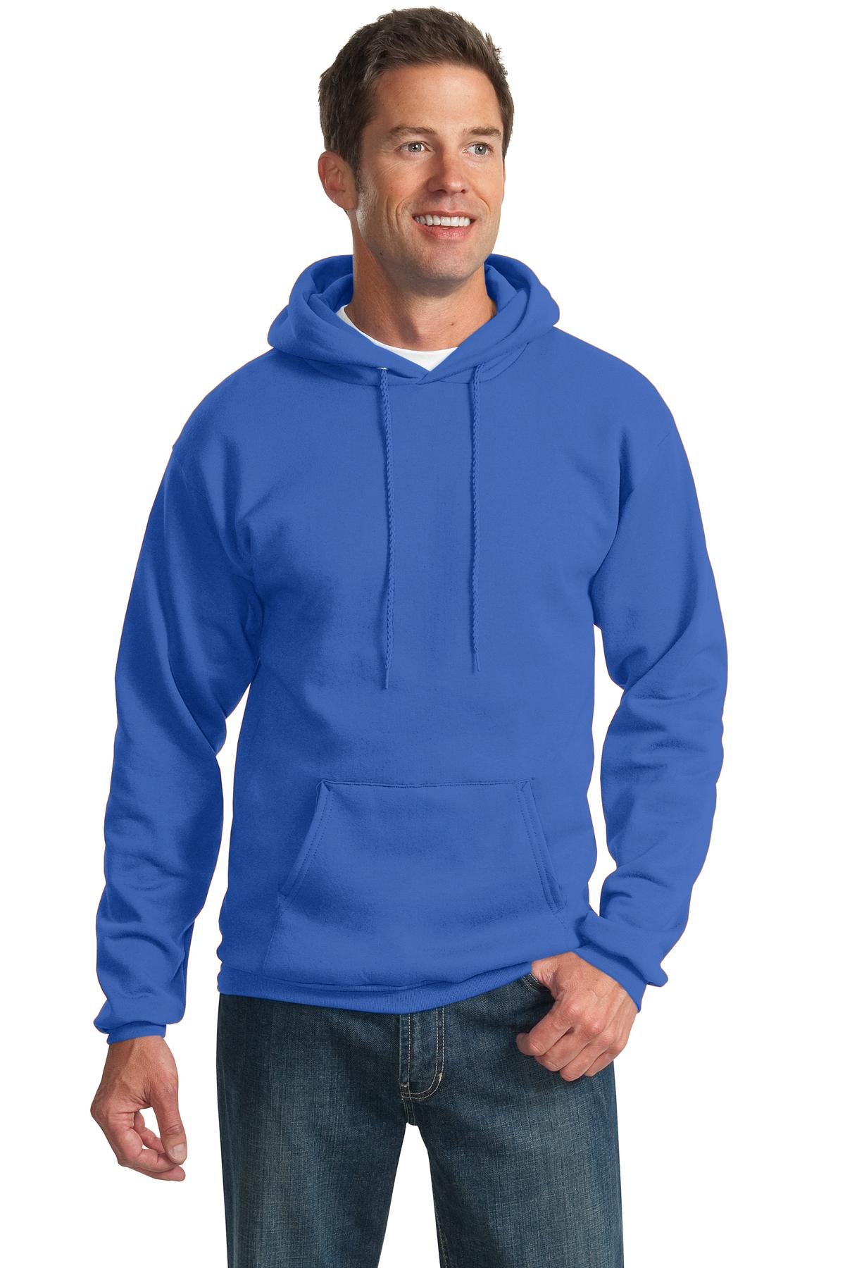 Port & Company Men's Tall Ultimate Hooded Sweatshirt - Soft Cotton Blend Pullover Hoodie for Tall Men, Royal Blue, X-Large Tall - Perfect for Casual Wear, Gym & Outdoor Activities