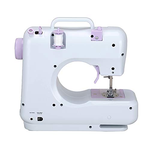 Portable Electric Sewing Machine with Foot Pedal - 12 Stitch Patterns, 2 Speed Settings, Heavy Duty Mini Sewing Machine for Quilting, Embroidery, Overlock & Mending | Free-Arm Crafting, Household Use & DIY Projects