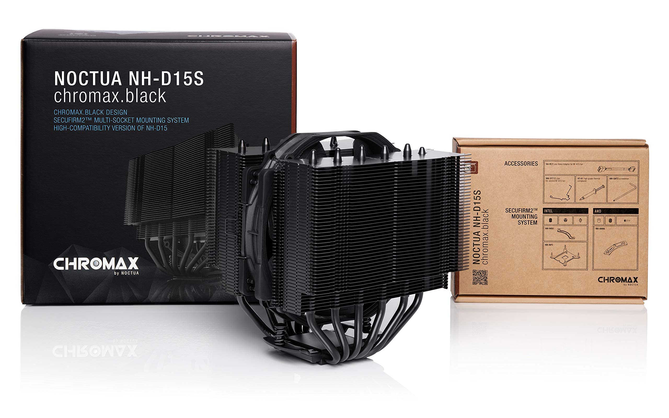 Noctua NH-D15S chromax.Black CPU Cooler with NA-HC4 chromax.White Heatsink Covers - Premium Air Cooling for Gaming PCs, Workstations, and High-Performance Computers