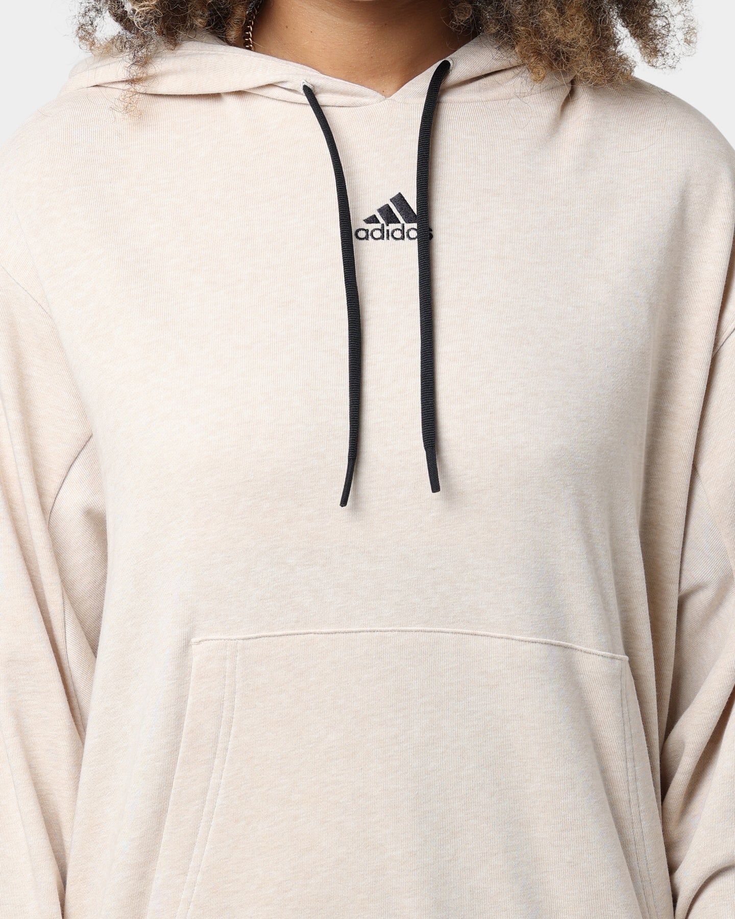 Adidas Botanically Dyed Hoodie - Eco-Friendly Cotton Pullover for Men & Women | Beige Melange Color | Perfect for Casual Wear, Gym & Outdoor Activities