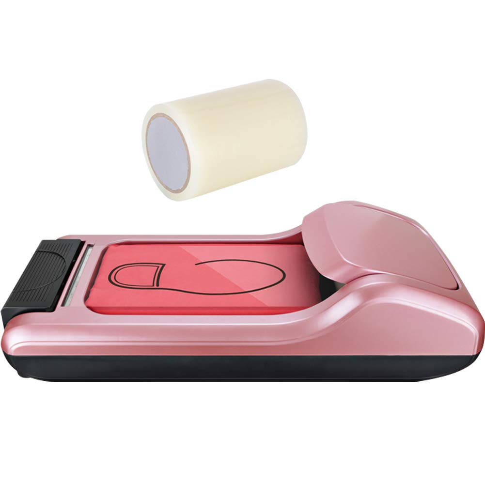 Automatic Shoe Cover Dispenser Machine with 600pcs Disposable Plastic Shoe Covers - Rose Gold for Home, Office, Hotel Use | Perfect for Hospitals, Clinics & Clean Rooms