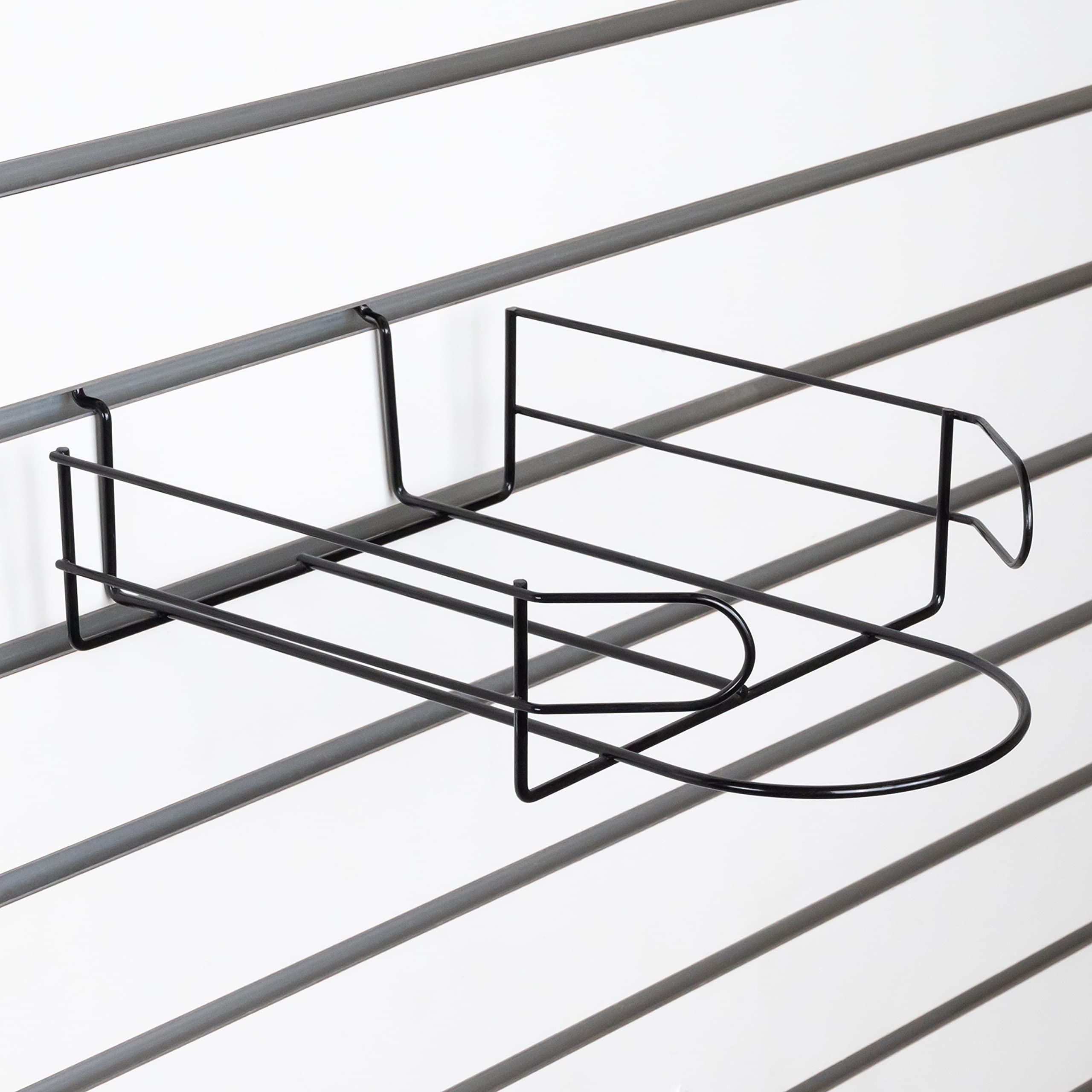 Black/Chrome/White Slatwall Cap Display Rack - 4 Pack Hat Organizer for Fitted Hats, Snapbacks & Baseball Caps - Perfect for Retail Stores, Boutiques & Hat Shops Display