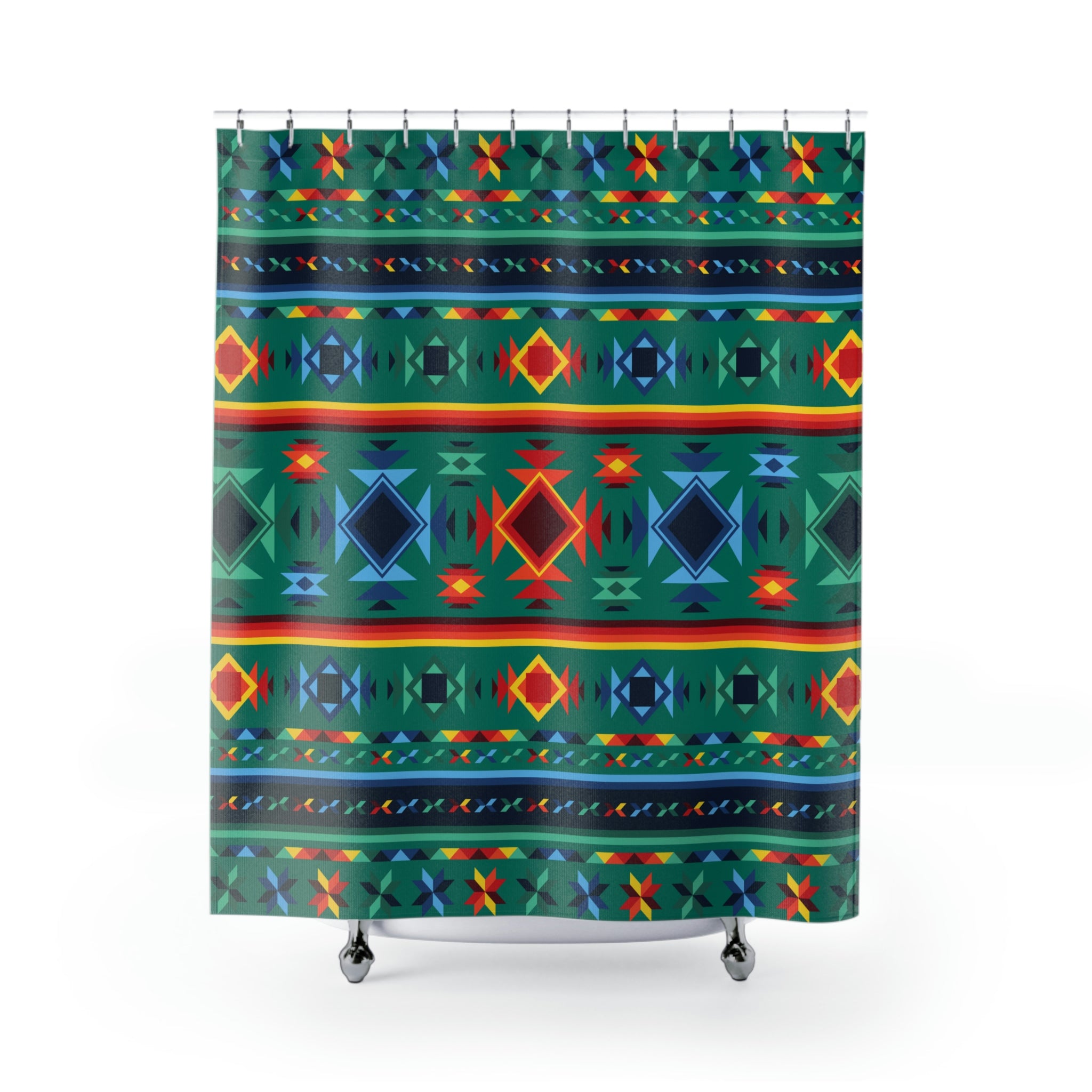 Southwestern Shower Curtain - Boho Bathroom Decor with Geometric Patterns, Waterproof Fabric for Bathroom, Perfect Housewarming Gift for Home & Apartment Decor | Ideal for Bathroom, Guest Bath, Dorm, RV