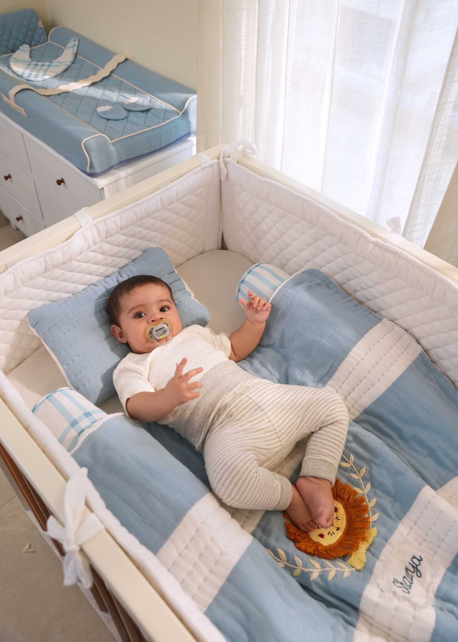 Lion King Baby Cot Bedding Set with Soft Bumper - Crib Bedding for Nursery, Toddler & Kids Room Decor - Perfect for Disney Themed Bedrooms & Baby Showers