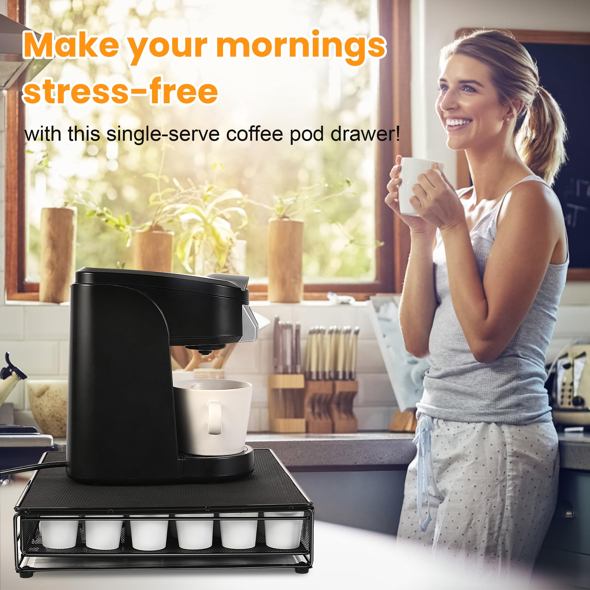 K-Cup Coffee Pod Holder - 36 Pod Storage Organizer for Keurig Machines | Countertop Stand for Home & Office Use | Perfect for Kitchen, Breakroom, or Dorm Organization