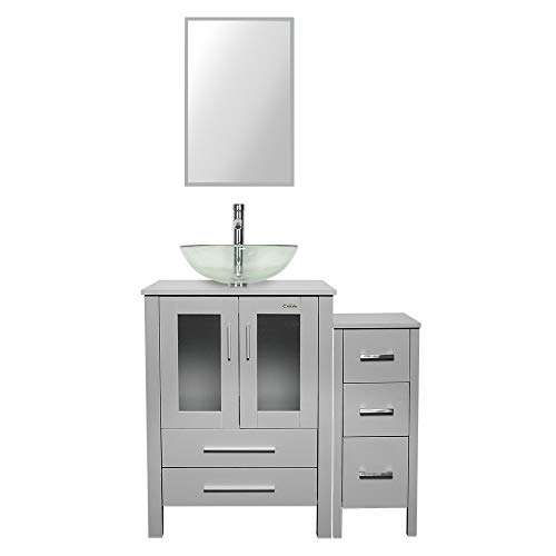 Grey With Round Glass Bowl