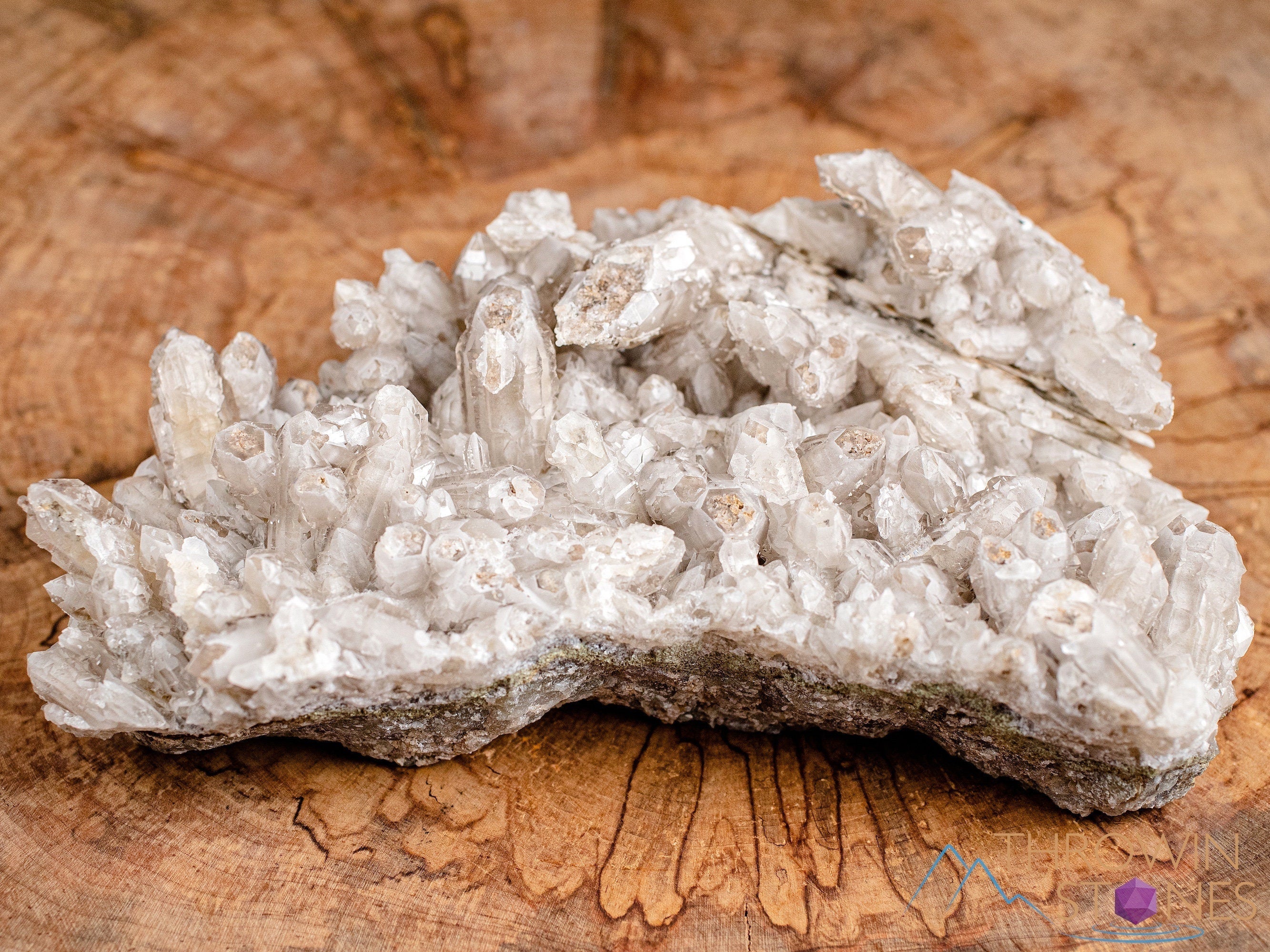 Natural QUARTZ Raw Crystal Cluster with SIDERITE - Healing Stones for Home Decor, Housewarming Gift, Meditation & Spiritual Healing (46698)