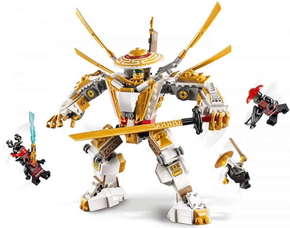 LEGO NINJAGO Legacy Golden Mech 71702 Building Kit - 489 Piece Construction Toy Set for Kids Ages 7-12 | Creative Play, Birthday Gift & Collectible for Ninja Fans | Perfect for Role Play, Display & STEM Learning