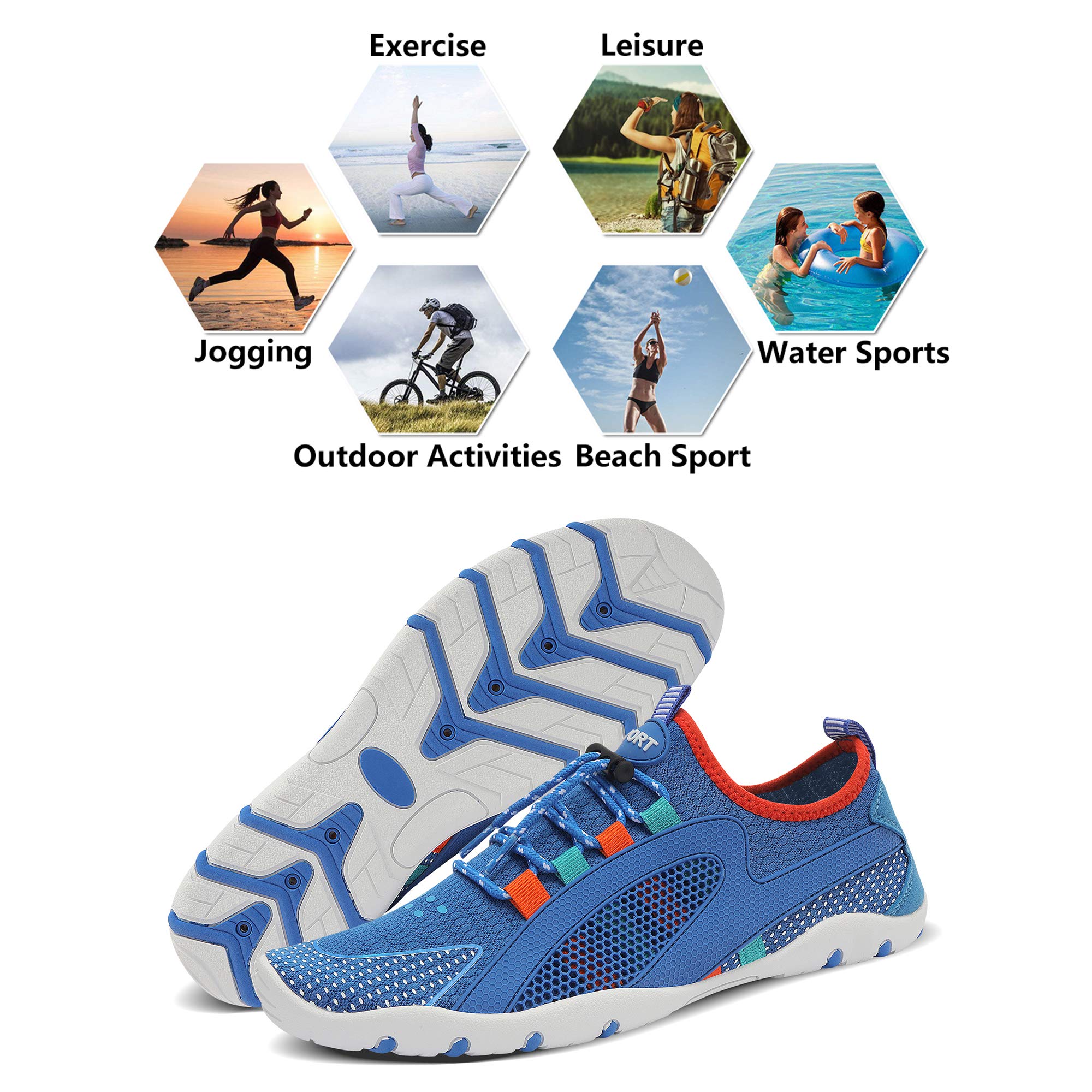**Men's & Women's Quick-Dry Water Shoes - Barefoot Aqua Socks for Swimming, Surfing, Beach, Pool, Yoga & Outdoor Activities | Lightweight & Comfortable for Travel & Sports**