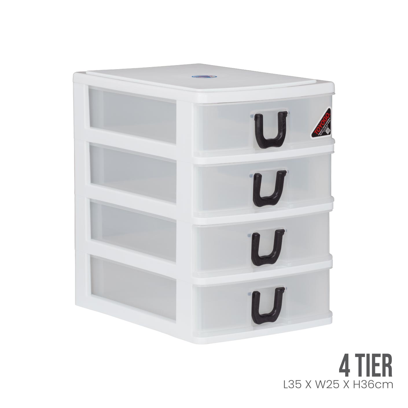 WHITE FRAME - TRANSLUCENT DRAWER (401-4WF-TPT)