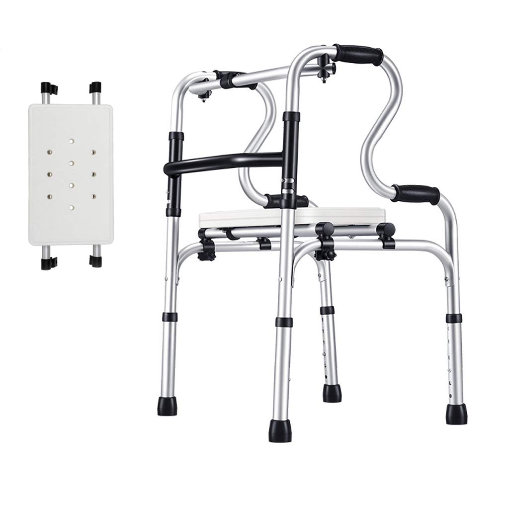 Lightweight Aluminum Alloy Rollator Walker for Seniors & Disabled - Non-Slip Wheels, Adjustable Height Mobility Aid for Indoor/Outdoor Use - Ideal for Shopping, Park Walks & Daily Support