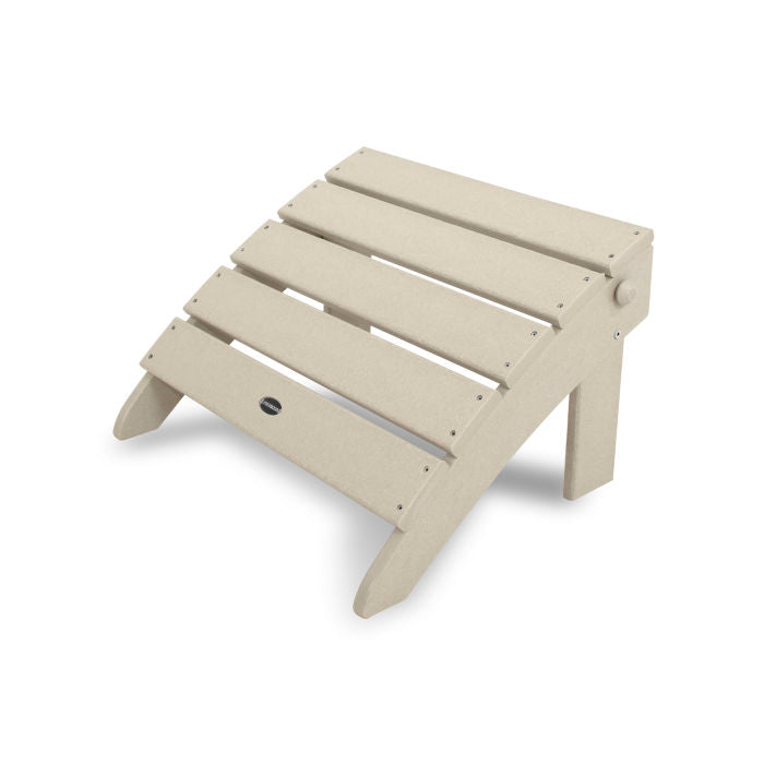 Premium POLYWOOD Classic Oversized Folding Adirondack Ottoman - Weather-Resistant Outdoor Furniture for Patio, Poolside & Garden Relaxation