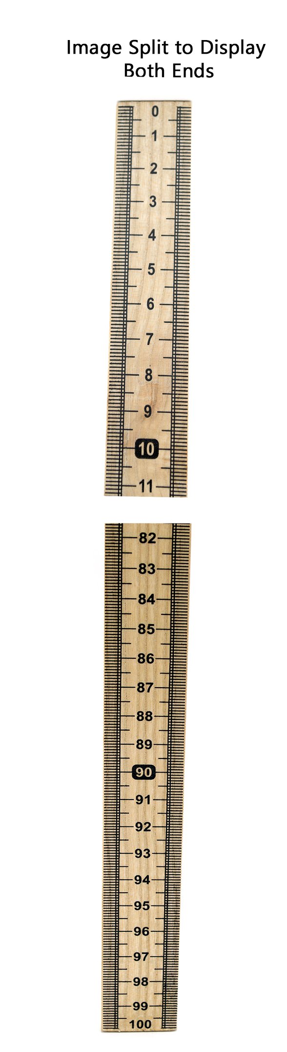 EISCO Hardwood Metric Meter Stick (Pack of 10) - Single Sided with Vertical Reading & Zero Top - Perfect for Science Labs, Classrooms & DIY Measurements
